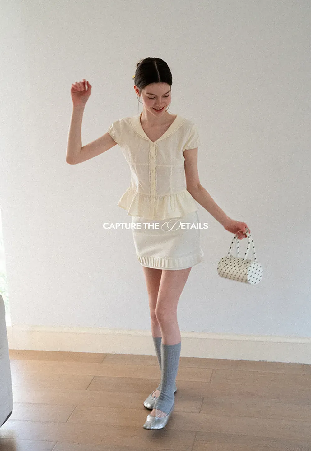 Ruffled Hem Mini Skirt