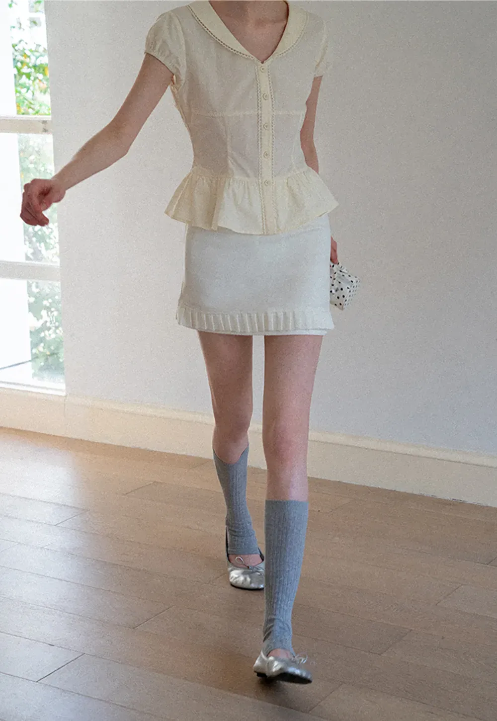 Ruffled Hem Mini Skirt