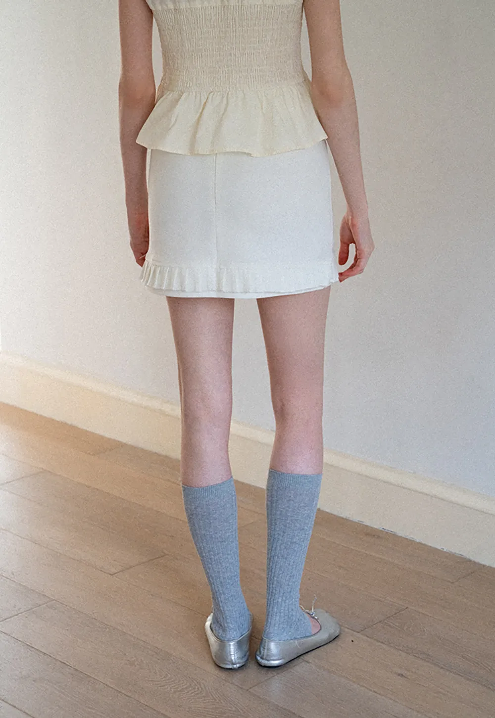 Ruffled Hem Mini Skirt