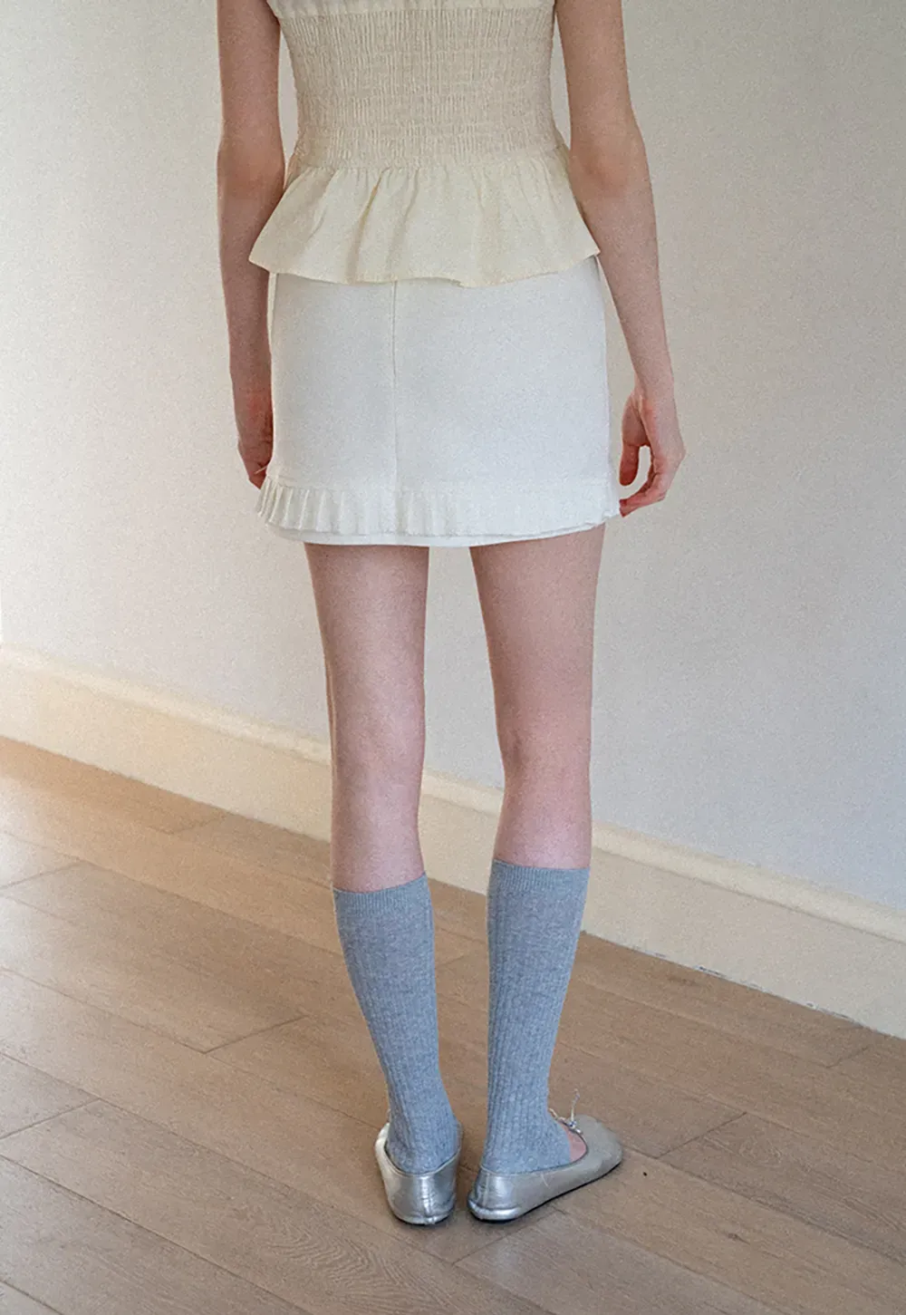 Ruffled Hem Mini Skirt