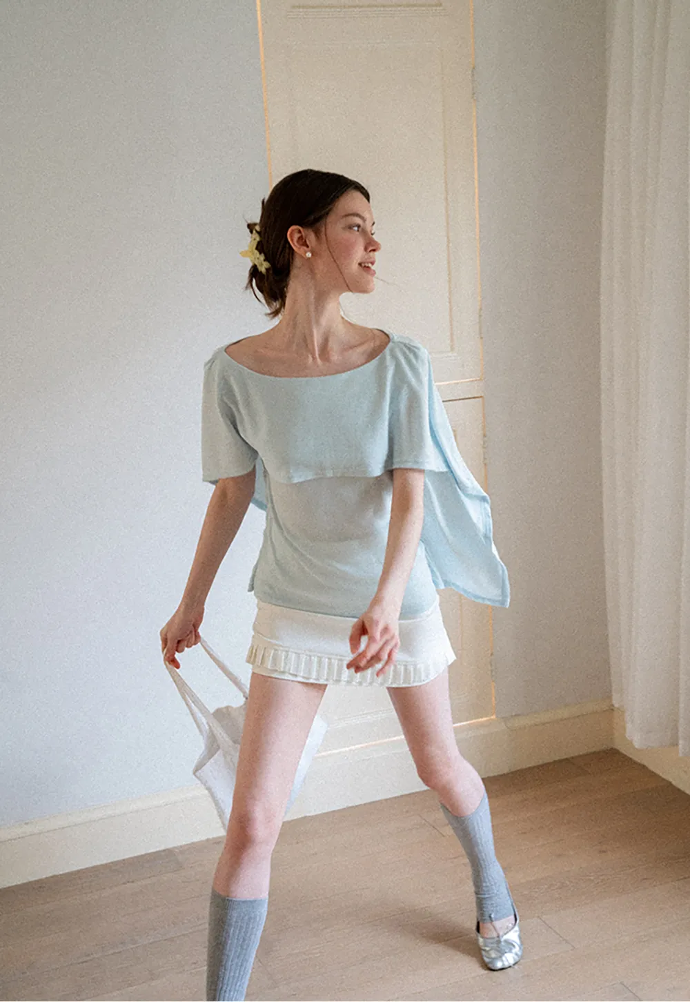 Ruffled Hem Mini Skirt