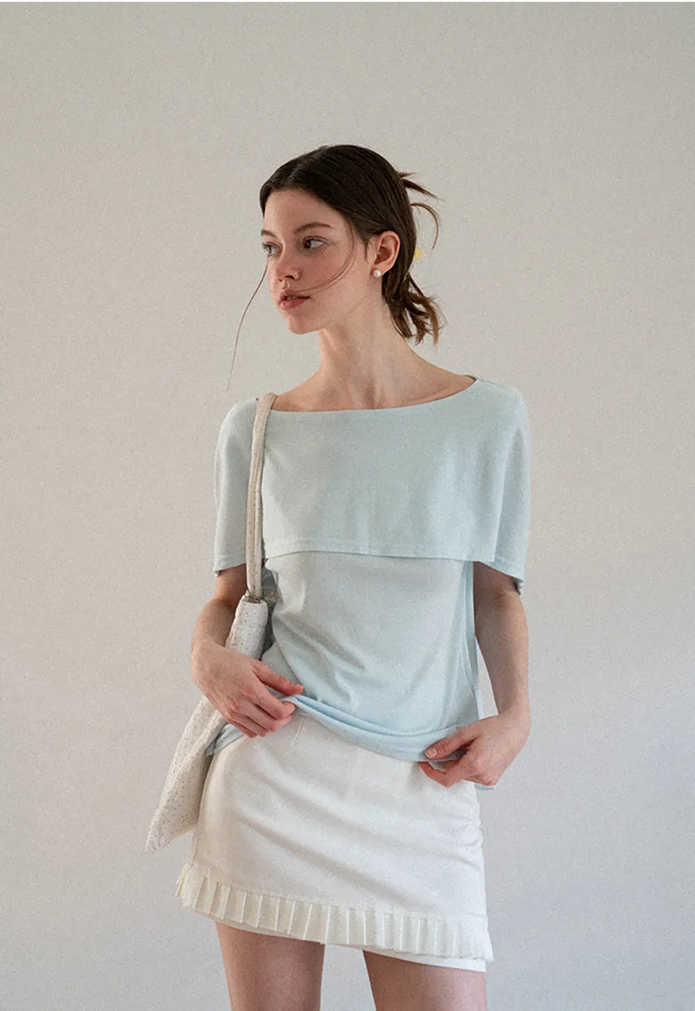 Ruffled Hem Mini Skirt