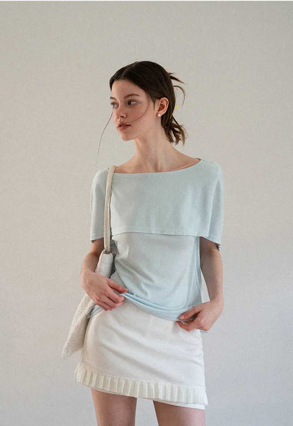 Ruffled Hem Mini Skirt