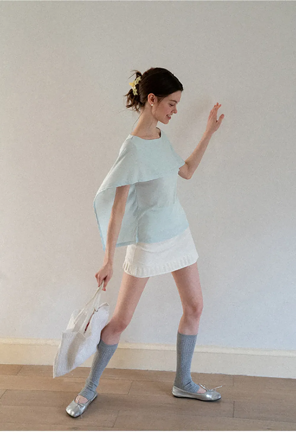 Ruffled Hem Mini Skirt