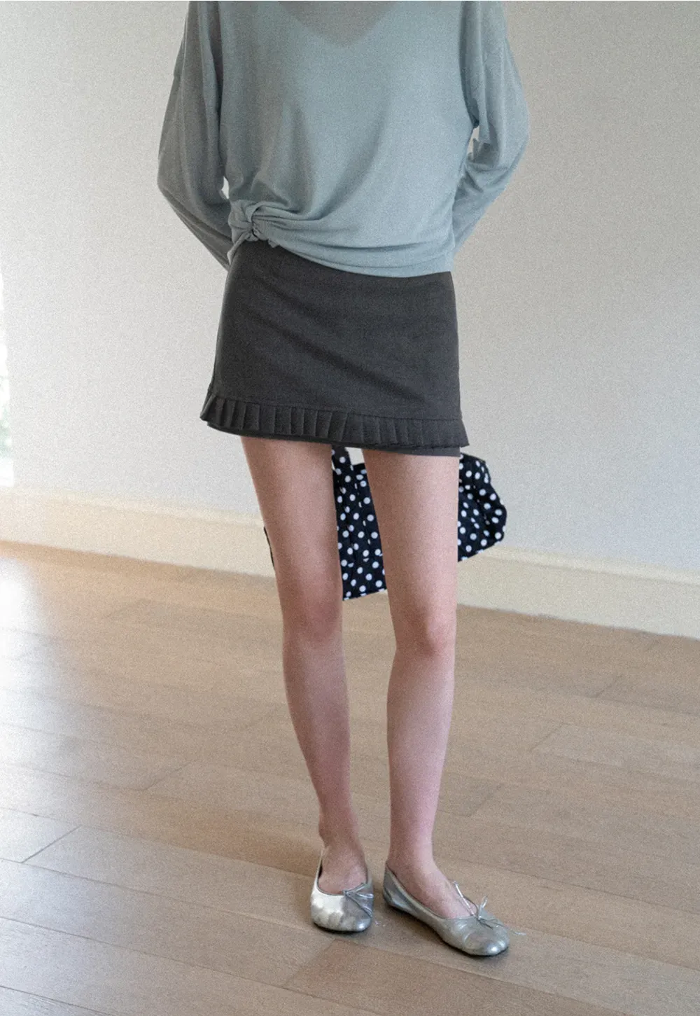 Ruffled Hem Mini Skirt