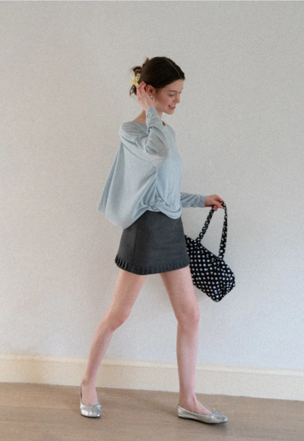 Ruffled Hem Mini Skirt