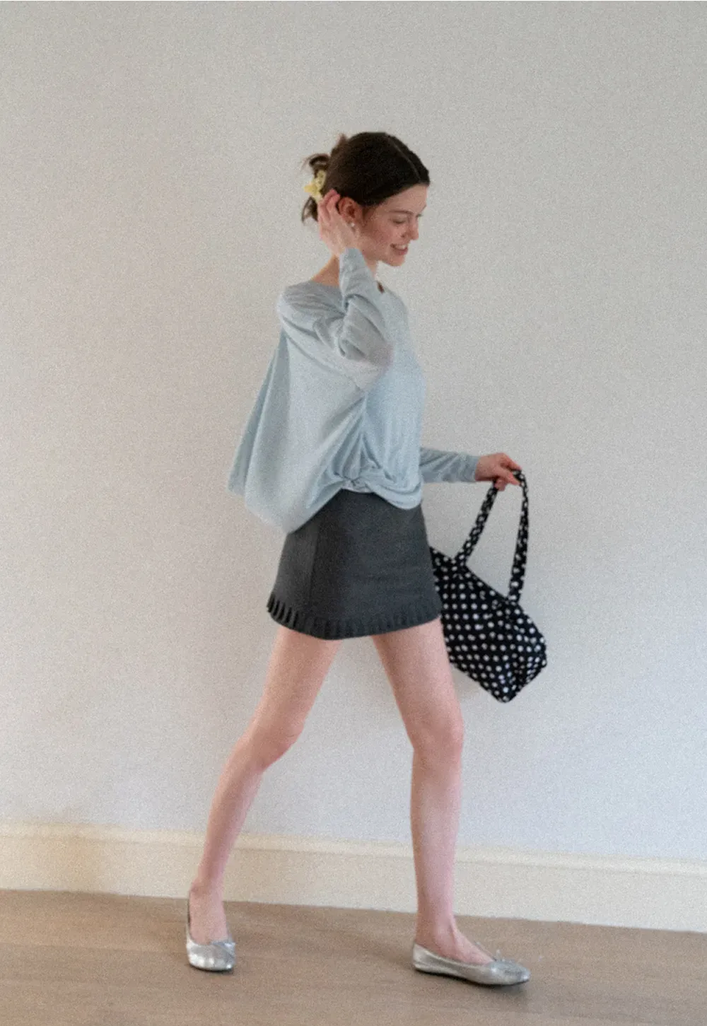 Ruffled Hem Mini Skirt