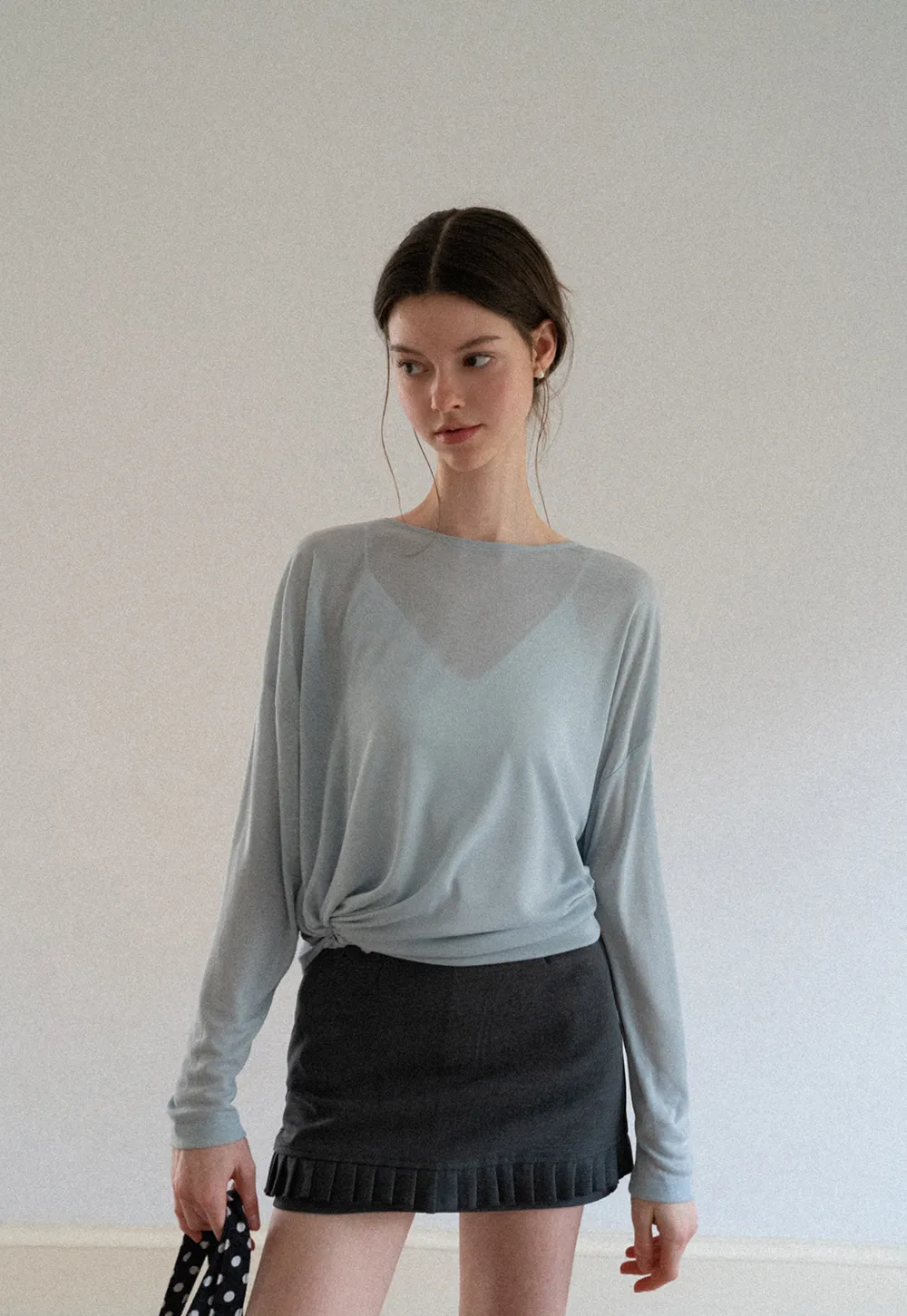 Ruffled Hem Mini Skirt