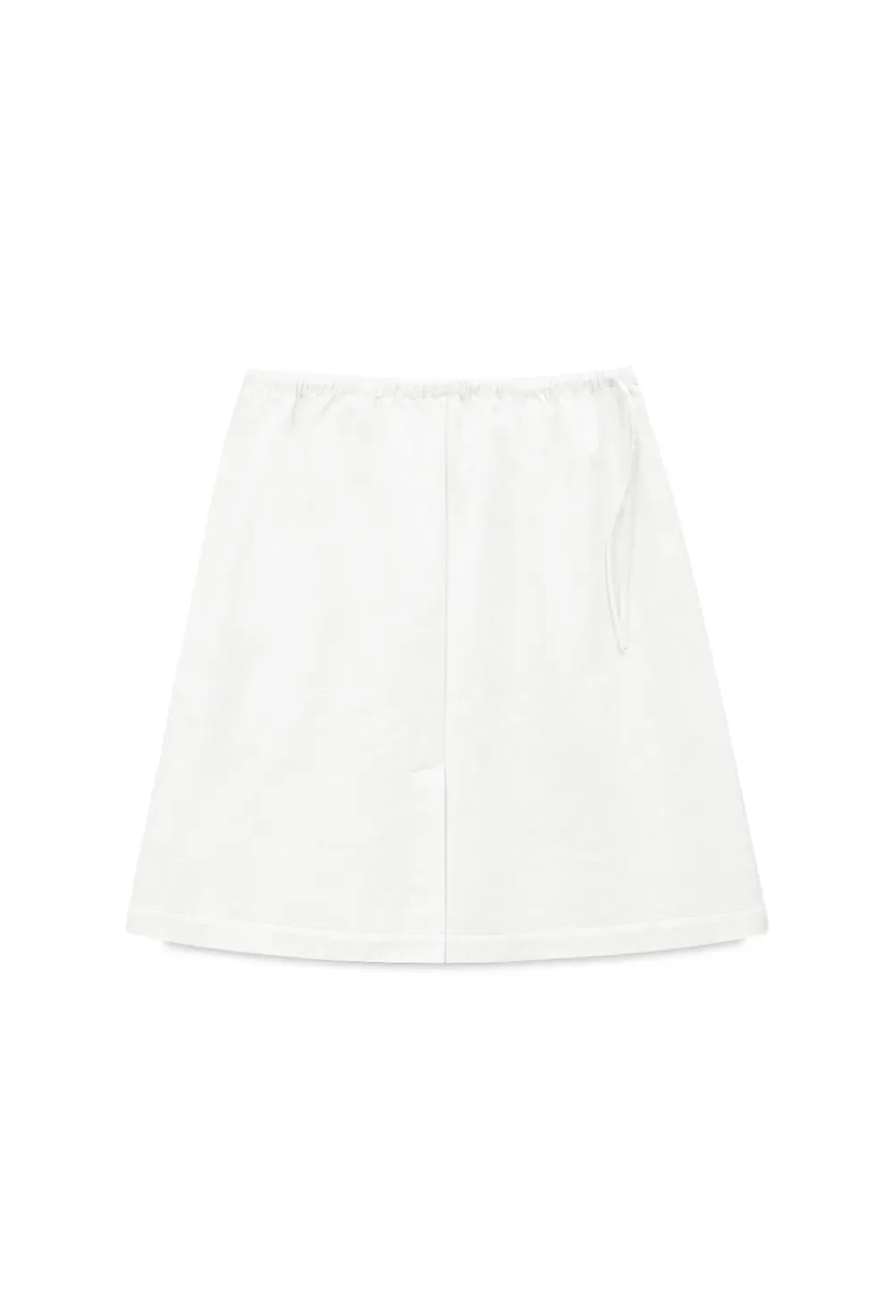 High Waist Elastic Waist A Line Skirt