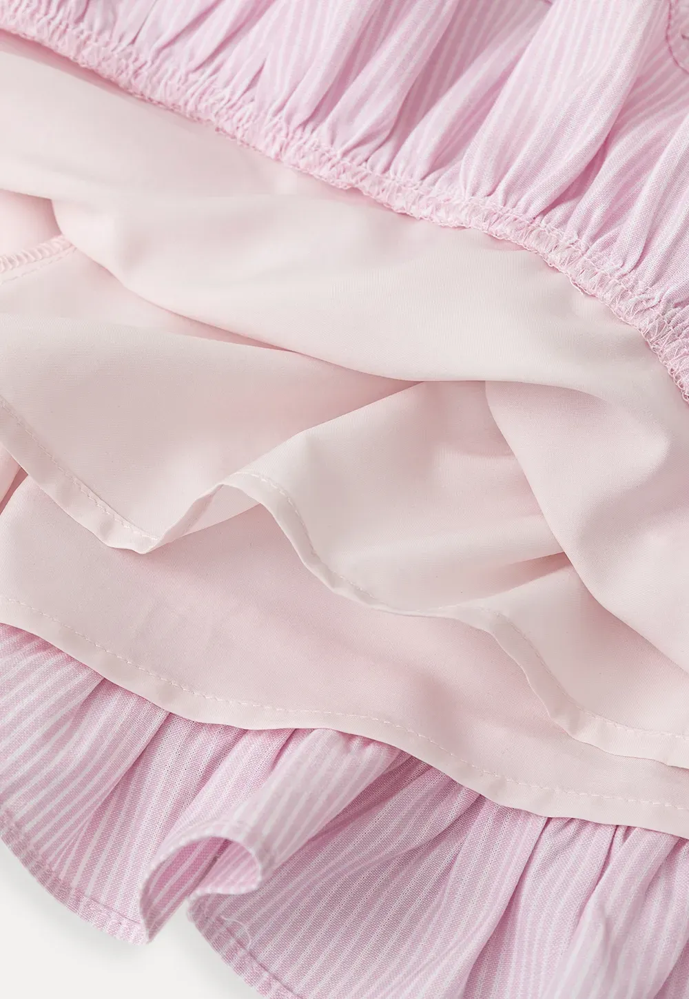 Double Layered Ruffled Hem Skirt