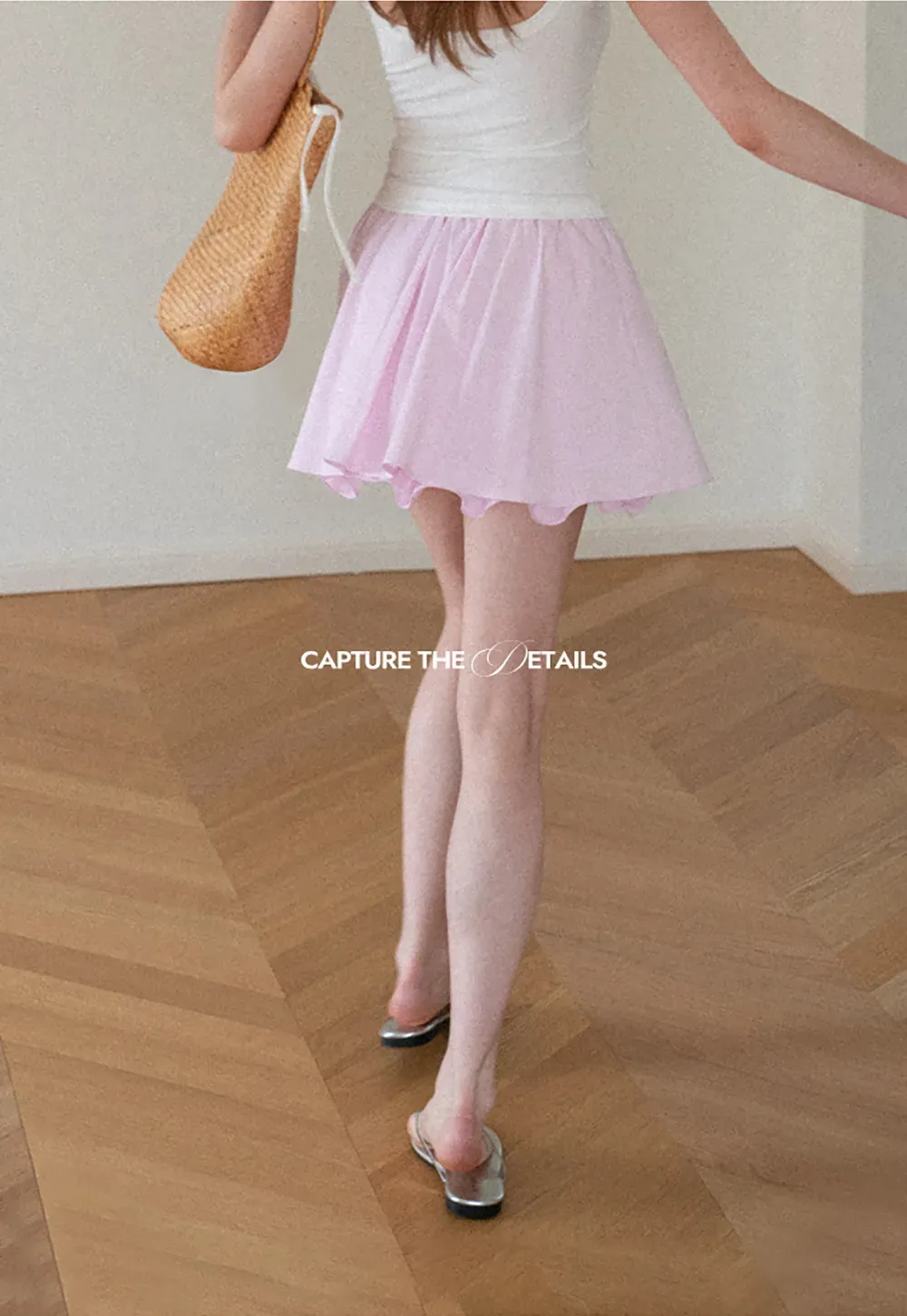 Double Layered Ruffled Hem Skirt