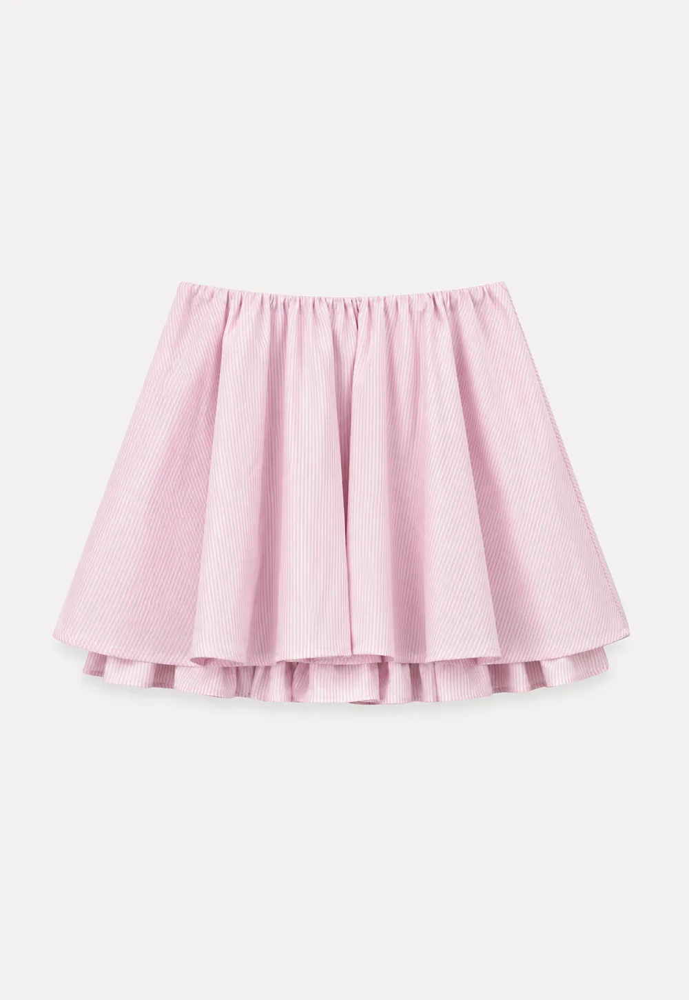 Double Layered Ruffled Hem Skirt