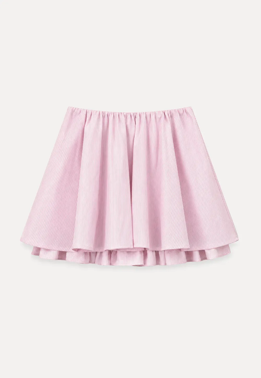 Double Layered Ruffled Hem Skirt