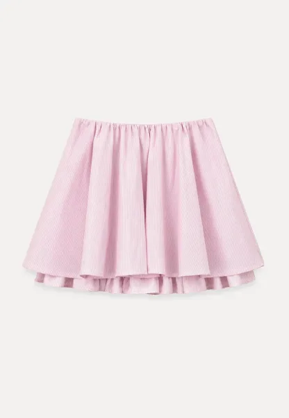 Double Layered Ruffled Hem Skirt