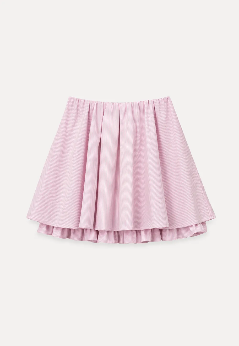 Double Layered Ruffled Hem Skirt
