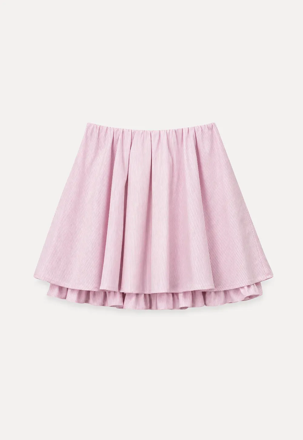 Double Layered Ruffled Hem Skirt