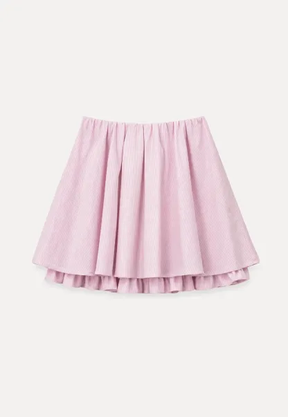 Double Layered Ruffled Hem Skirt