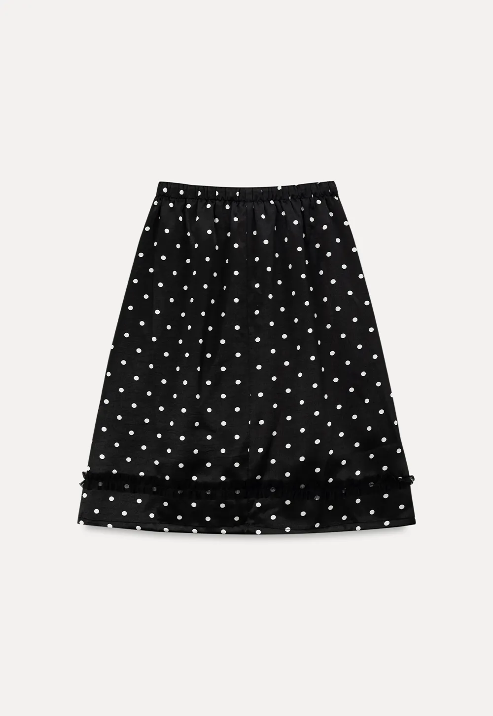 Polka Dot Print Drawstring Waist Skirt