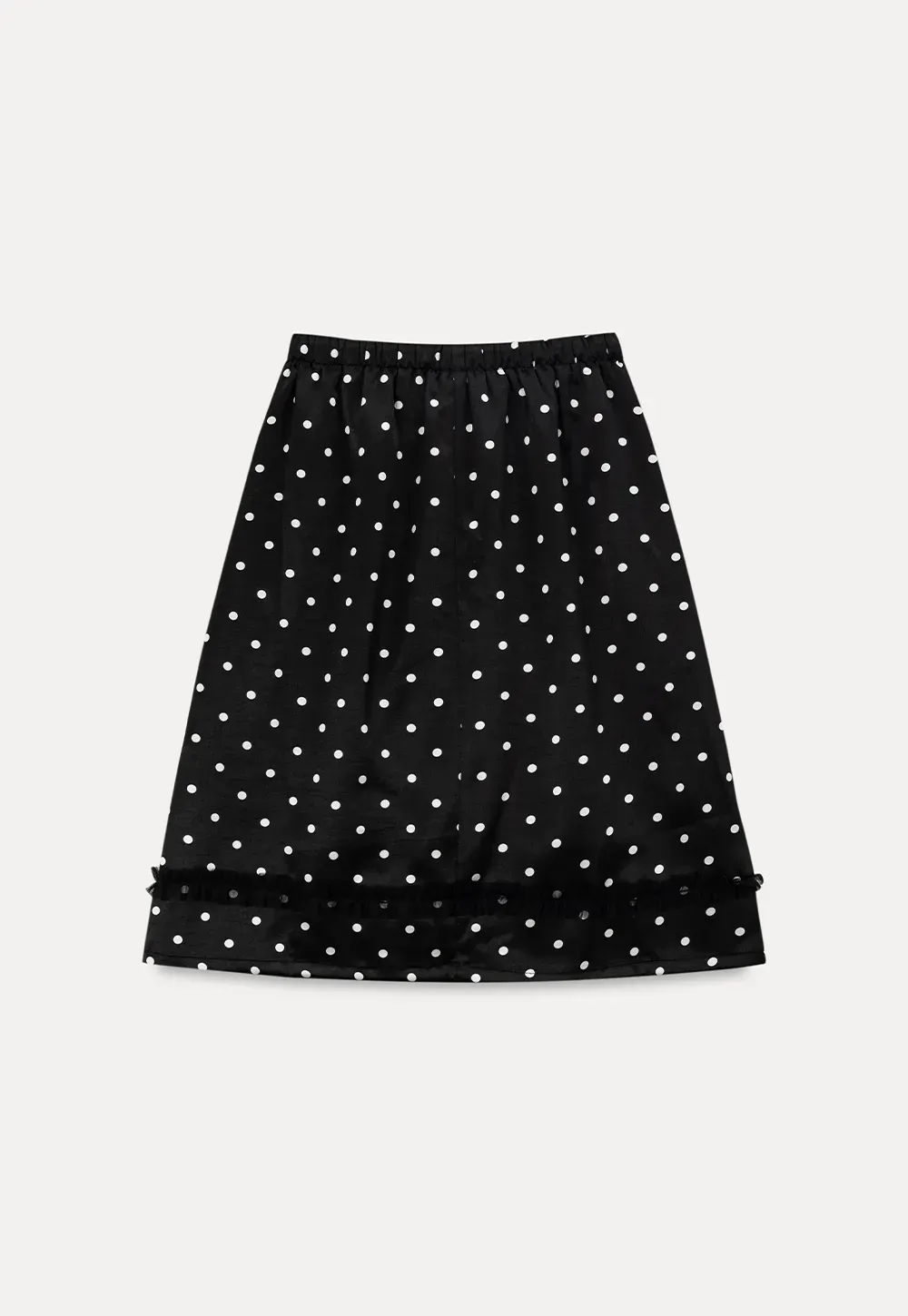 Polka Dot Print Drawstring Waist Skirt