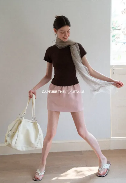 High Waist A Line Skirt
