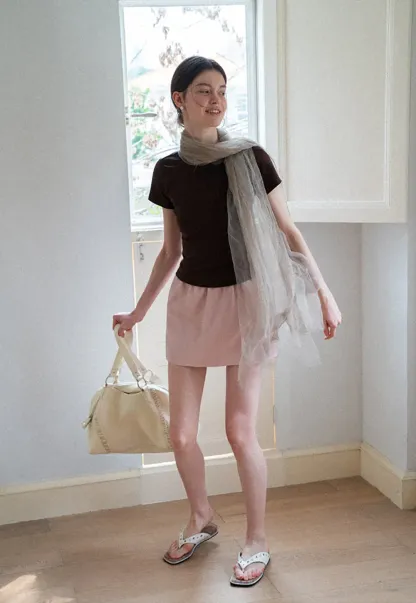 High Waist A Line Skirt