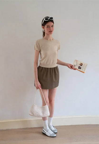 High Waist A Line Skirt