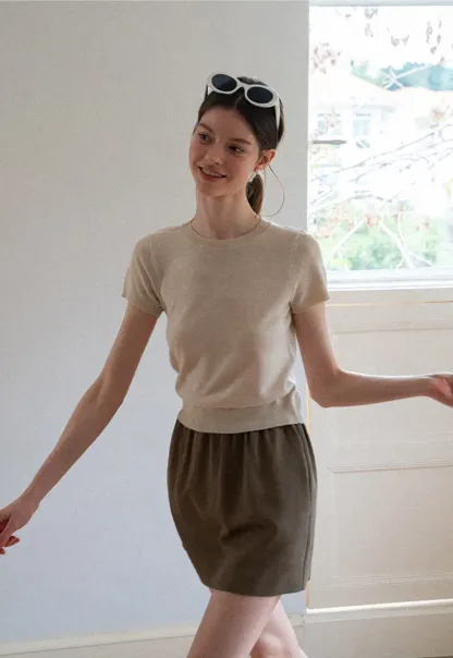 High Waist A Line Skirt
