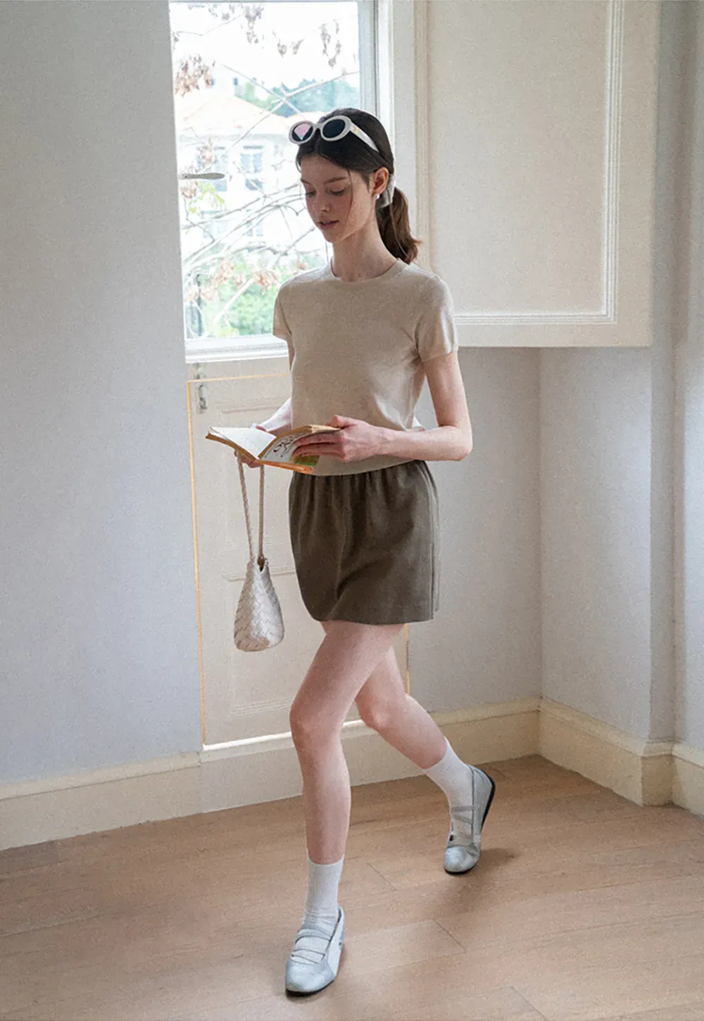 High Waist A Line Skirt
