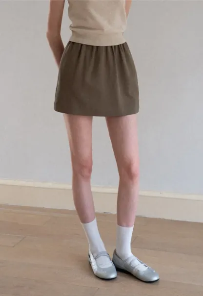 High Waist A Line Skirt