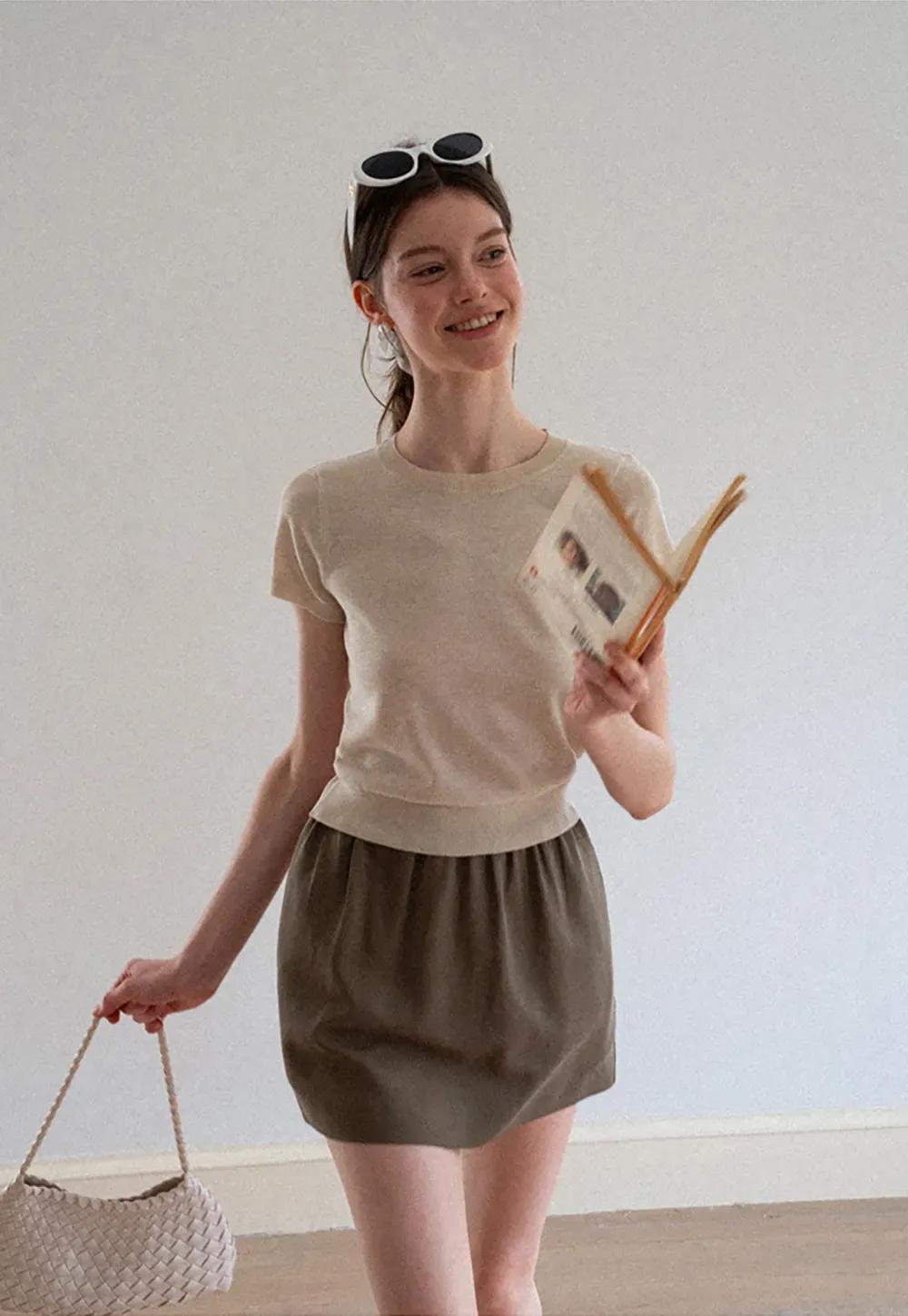 High Waist A Line Skirt