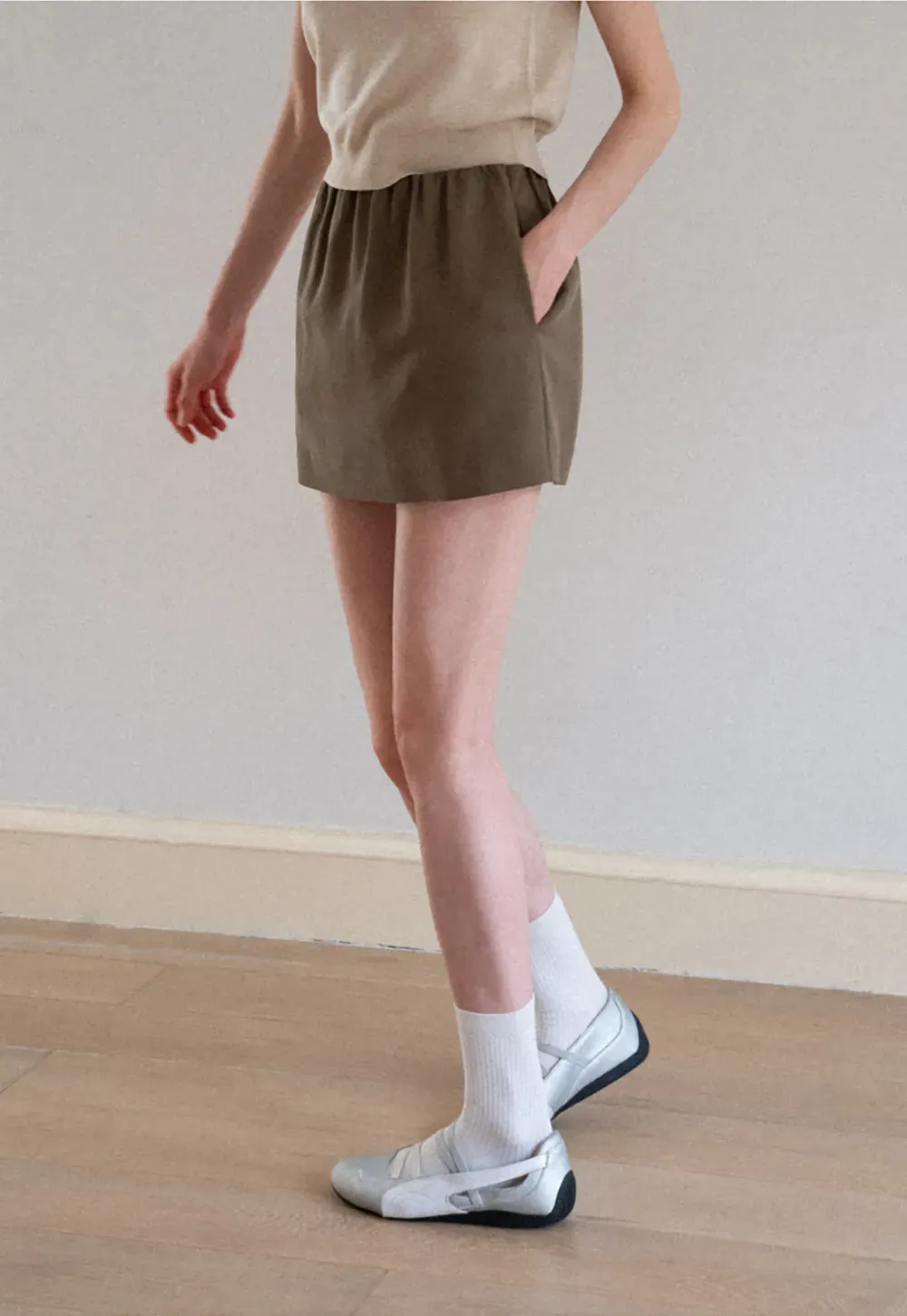 High Waist A Line Skirt