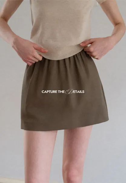 High Waist A Line Skirt