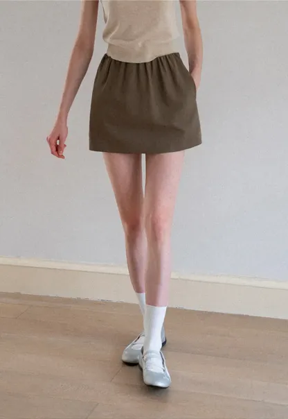 High Waist A Line Skirt