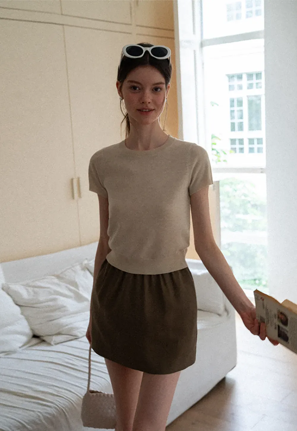High Waist A Line Skirt