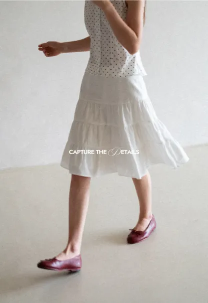 Tiered Ruffle Hem Skirt