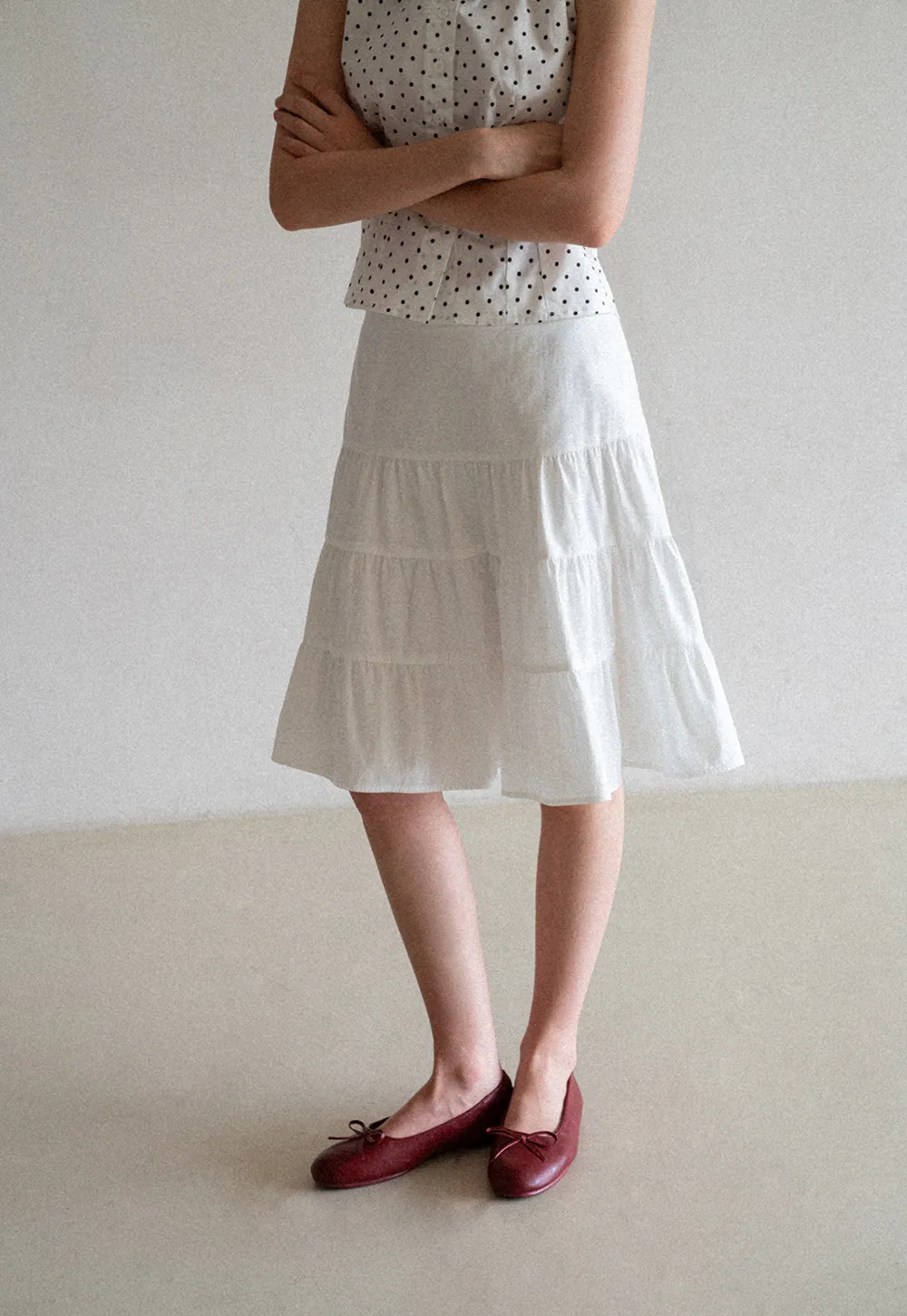 Tiered Ruffle Hem Skirt