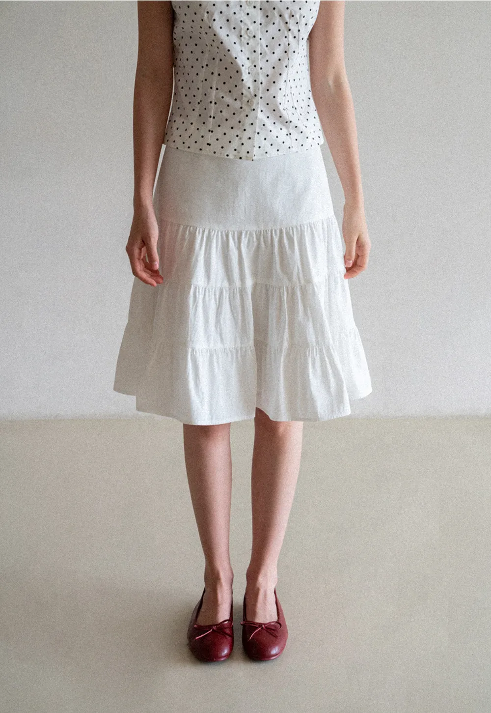 Tiered Ruffle Hem Skirt