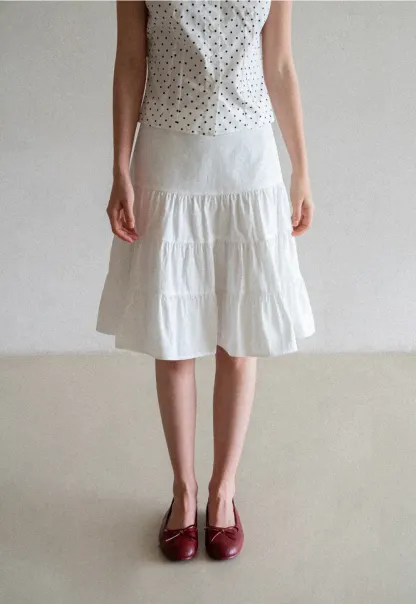 Tiered Ruffle Hem Skirt