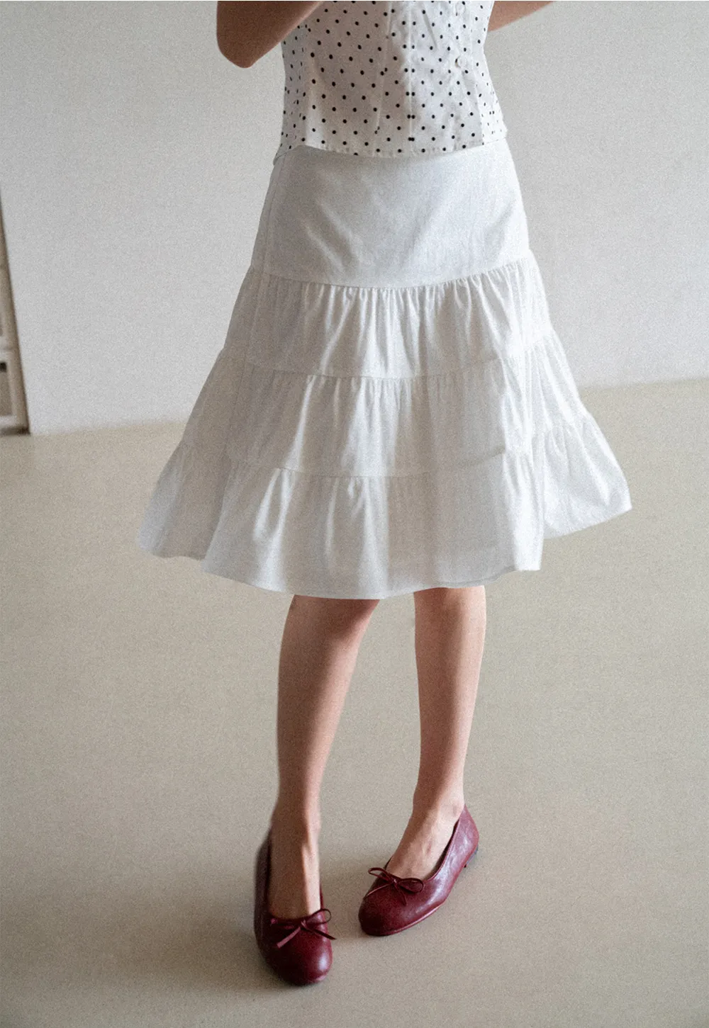 Tiered Ruffle Hem Skirt