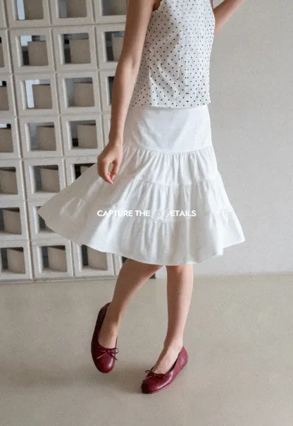 Tiered Ruffle Hem Skirt