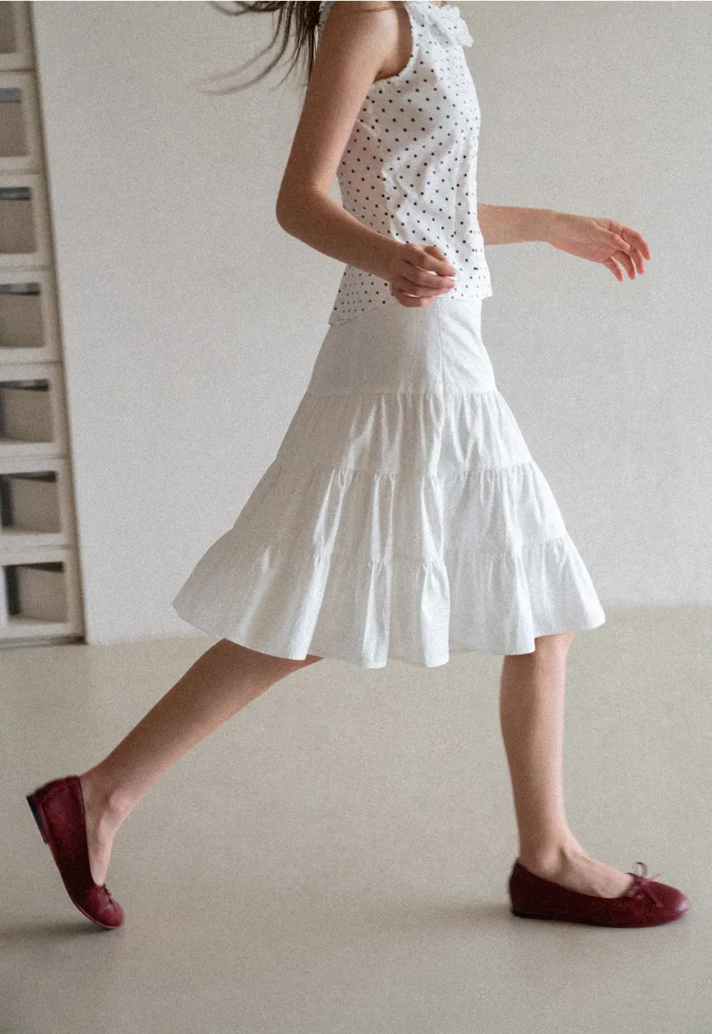 Tiered Ruffle Hem Skirt