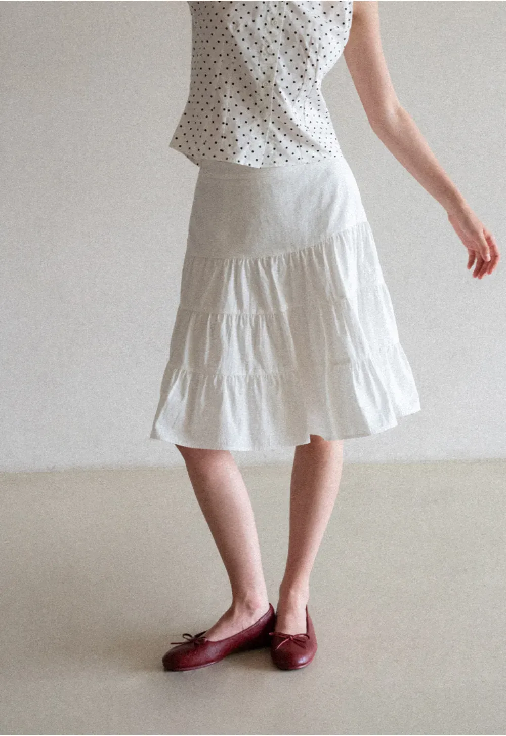 Tiered Ruffle Hem Skirt