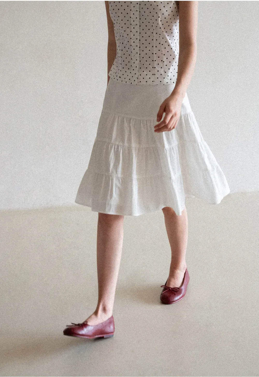 Tiered Ruffle Hem Skirt