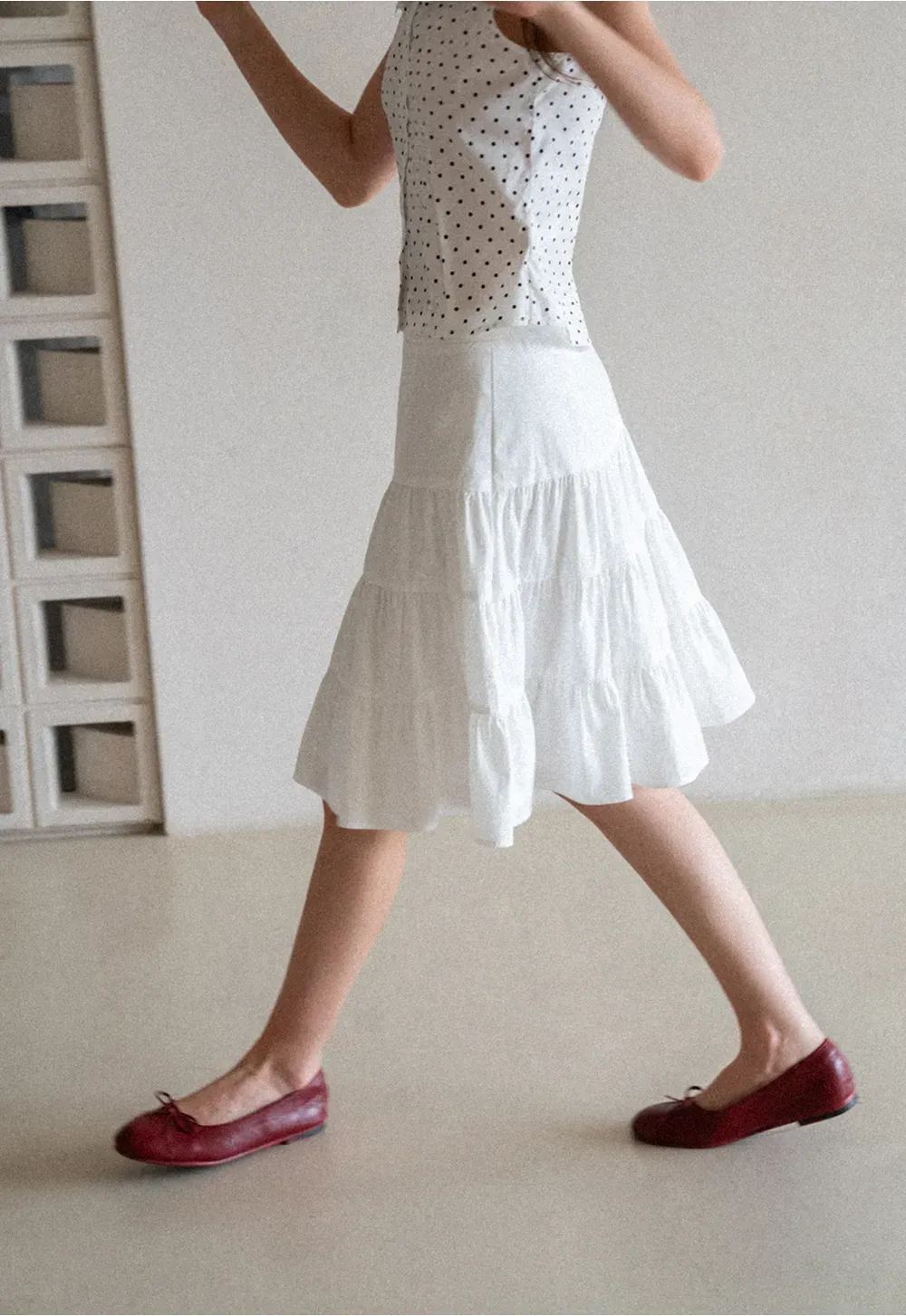 Tiered Ruffle Hem Skirt