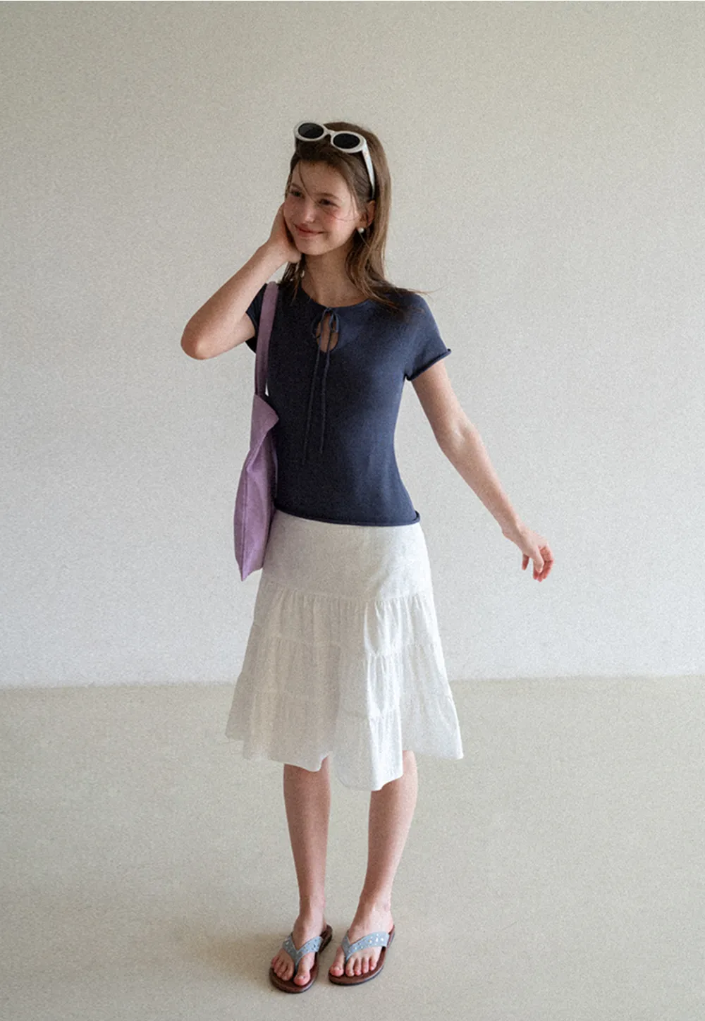 Tiered Ruffle Hem Skirt