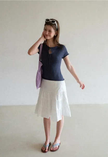 Tiered Ruffle Hem Skirt