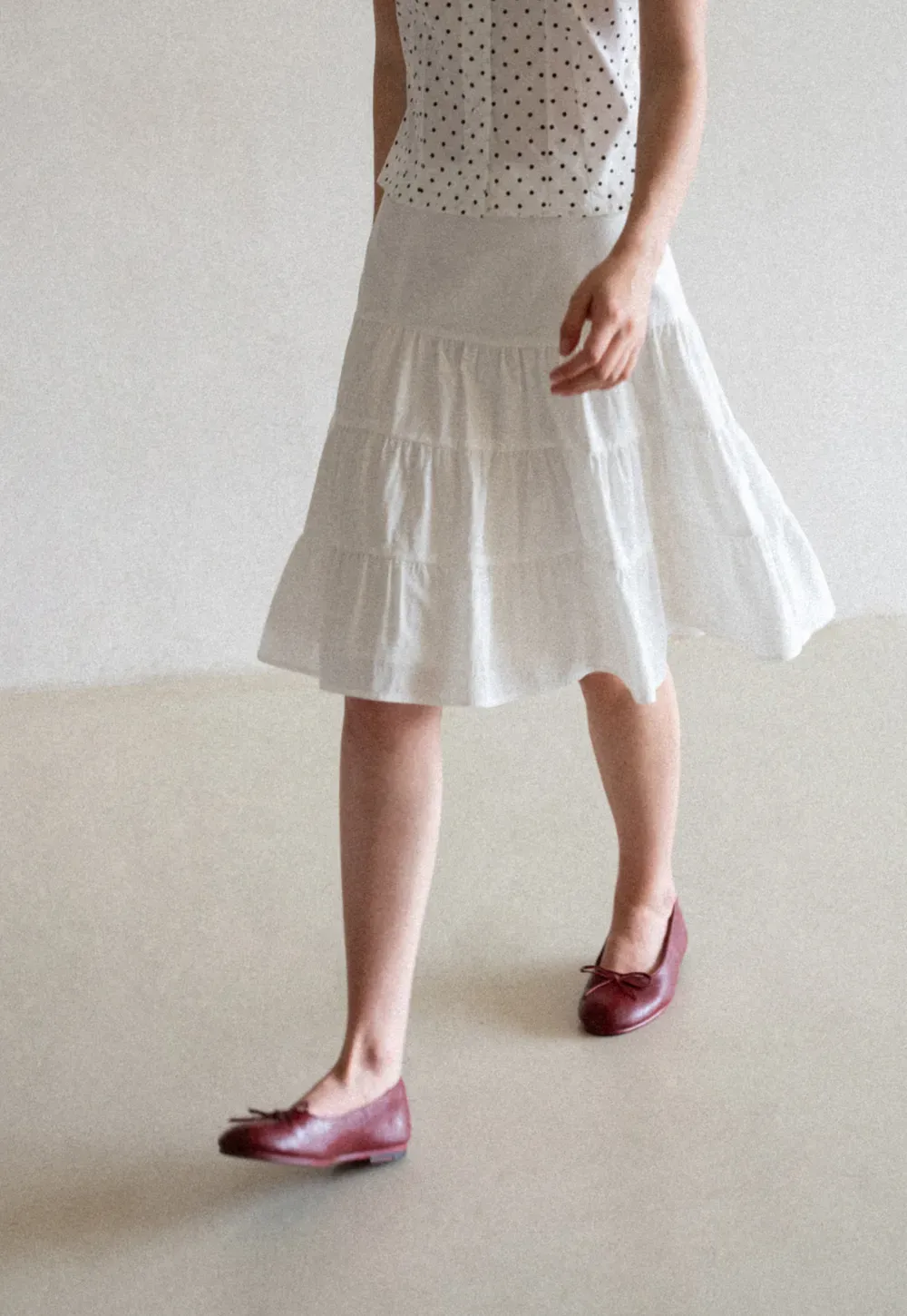 Tiered Ruffle Hem Skirt