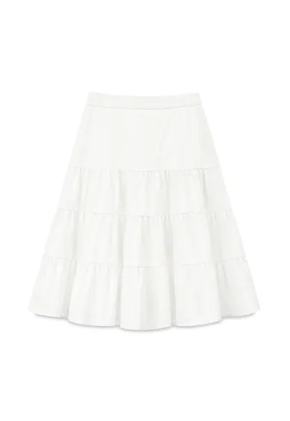 Tiered Ruffle Hem Skirt