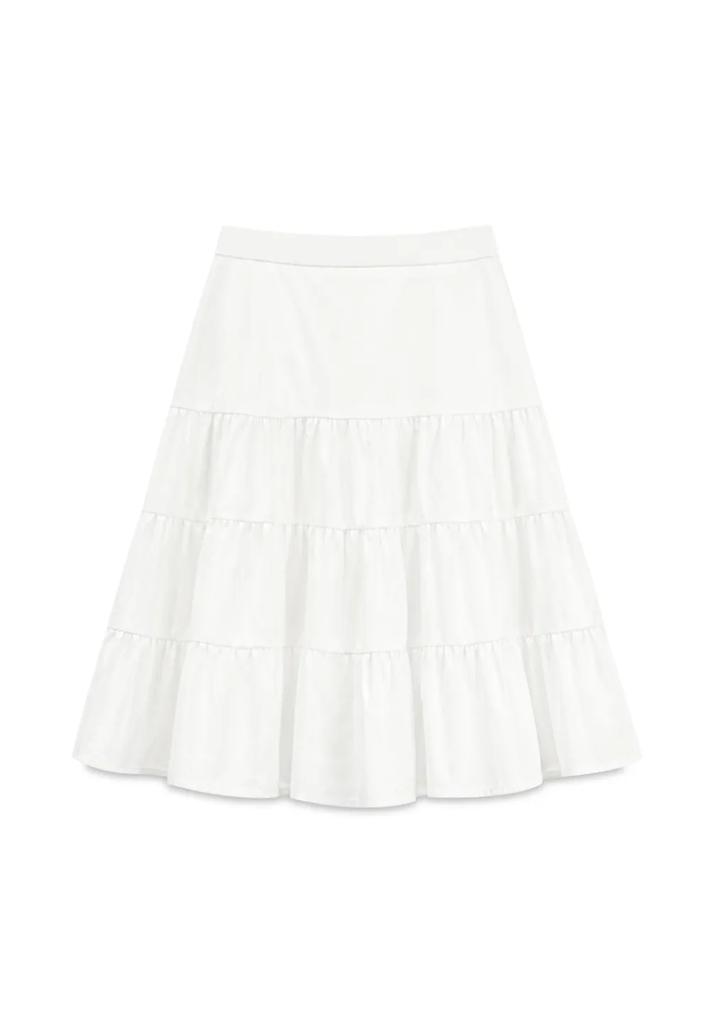 Tiered Ruffle Hem Skirt