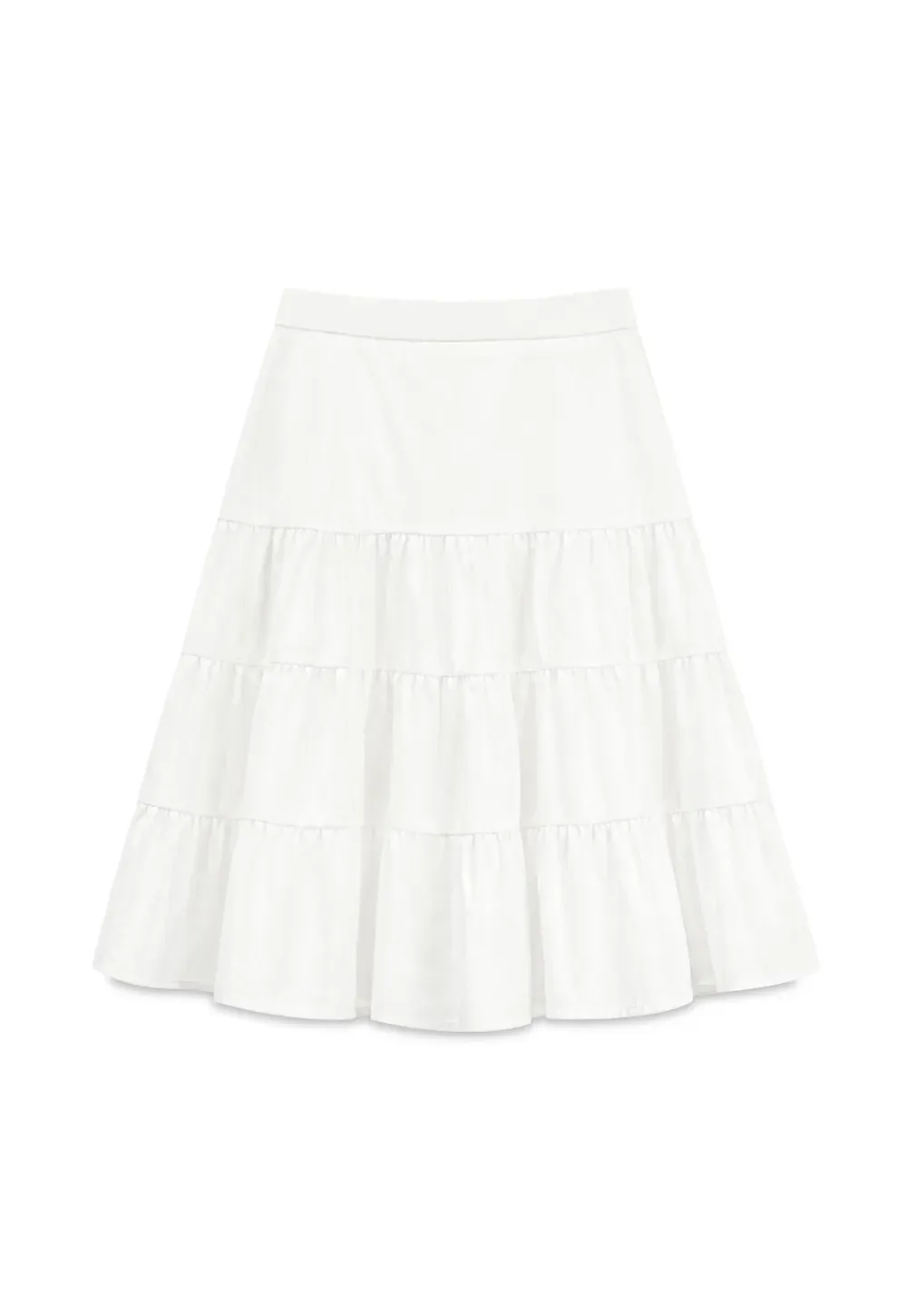 Tiered Ruffle Hem Skirt